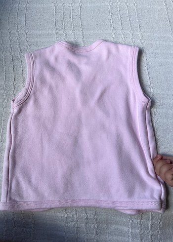 Kız Çocuk Pembe Düğmeli Yelek