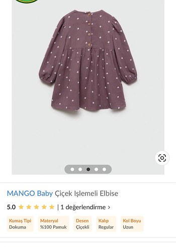 Mango baby çiçekli elbise