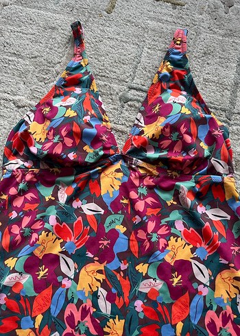 Çiçek Desenli Bohem Kadın Mayo - Görsel 2