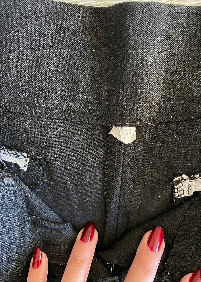 kumaş pantolon office siren normal düşük bel - Görsel 2