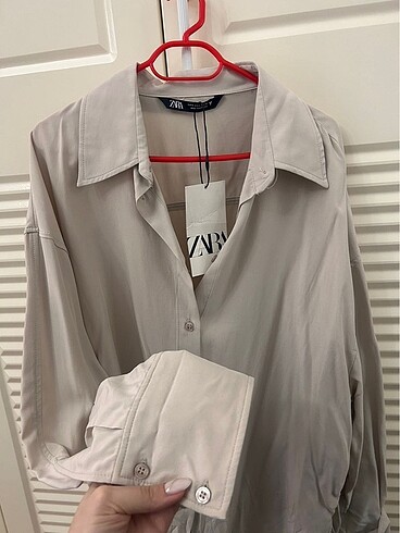 s Beden Zara oversize krem gömlek