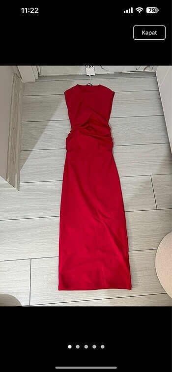 Zara Zara büzgü detaylı midi elbise