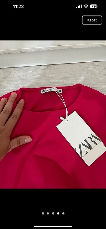 xs Beden pembe Renk Zara büzgü detaylı midi elbise