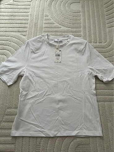 Mango Mango beyaz pamuklu tshirt