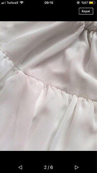 Trendyol & Milla Beyaz fırfırlı elbise