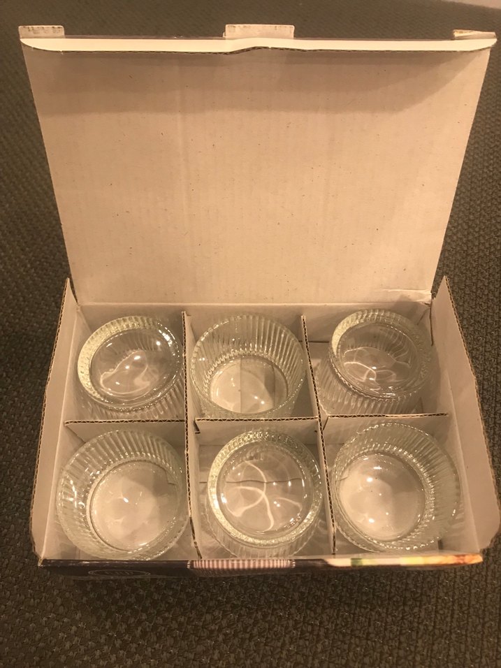 6'lı Çizgili Cam Kase Seti KUTUSUNDA YENİ KUTUSUNDA - Görsel 3