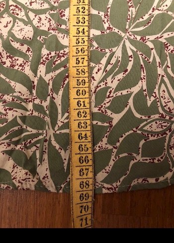 Kadın Haki Düğmeli Uzun Kol Bohem Tunik - Görsel 8