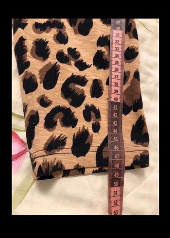 Leopar Desenli Kadın Uzun Elbise XL BEDEN XXL ÖLÇÜ EKLİ - Görsel 7