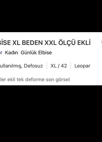 Leopar Desenli Kadın Uzun Elbise XL BEDEN XXL ÖLÇÜ EKLİ - Görsel 9
