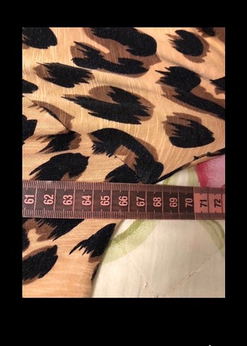 Leopar Desenli Kadın Uzun Elbise XL BEDEN XXL ÖLÇÜ EKLİ - Görsel 6