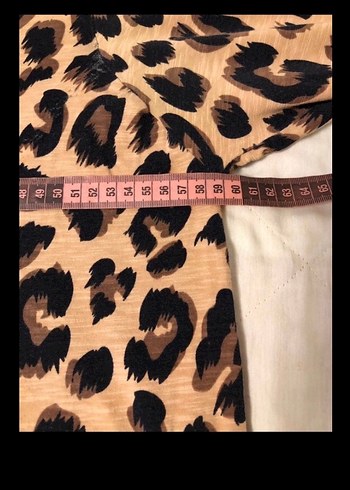 Leopar Desenli Kadın Uzun Elbise XL BEDEN XXL ÖLÇÜ EKLİ - Görsel 5