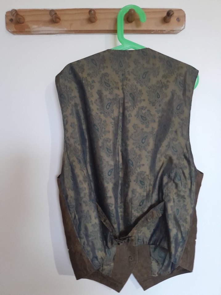 Düğmeli Kadın Süet Kahverengi Yelek - Görsel 3