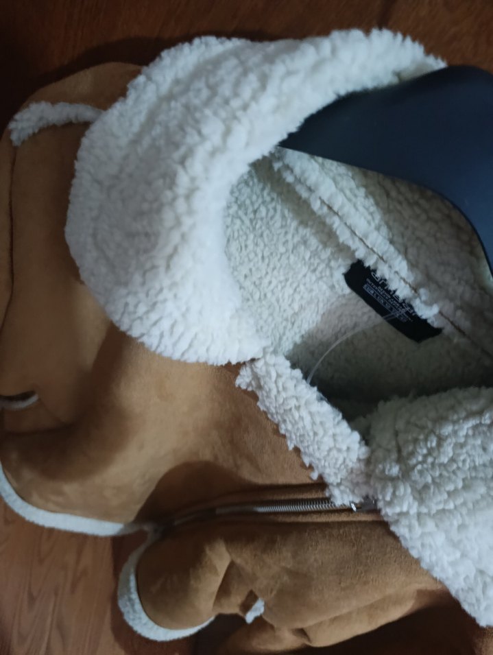 Kürklü Süet Kadın Kışlık Ceket - Görsel 3