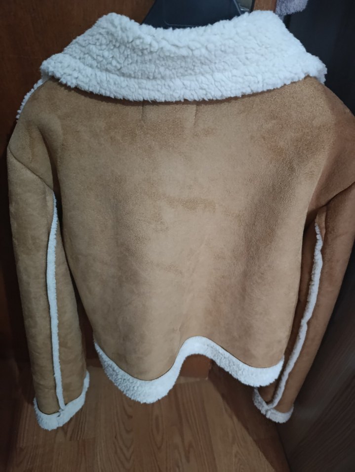 Kürklü Süet Kadın Kışlık Ceket - Görsel 2