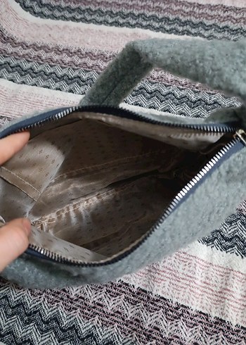 Gri Örgü Kadın Omuz Çantası - Görsel 2