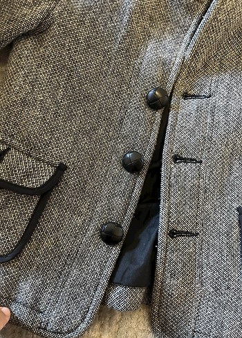 Erkek Çocuk Gri Yün Düğmeli Kaban 3 yaş - Görsel 3