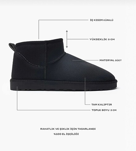 Bershka siyah ugg