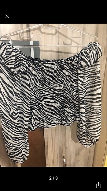 zebra desen bluz