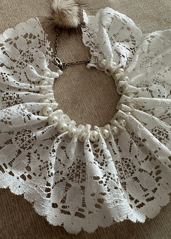 Dantel Detaylı Kedi Yakalık - Görsel 4