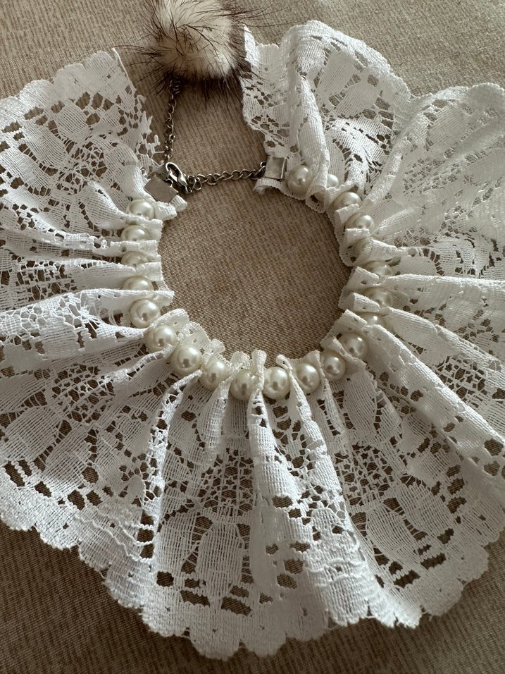 Dantel Detaylı Kedi Yakalık - Görsel 4