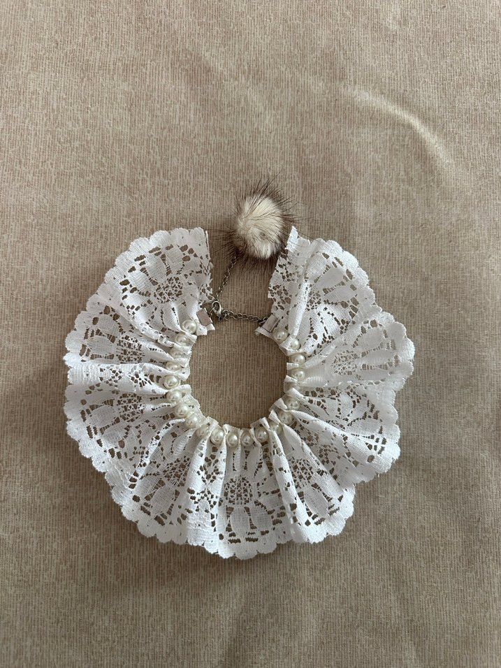 Dantel Detaylı Kedi Yakalık - Görsel 3