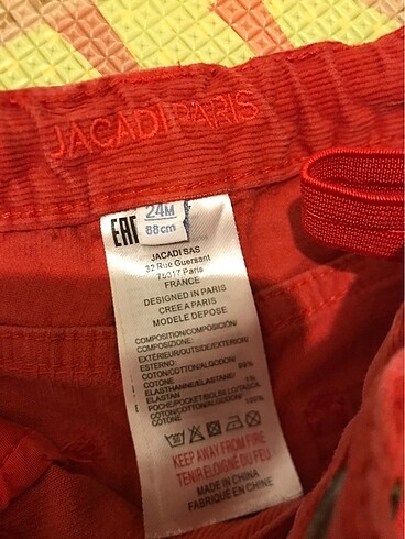jacadi Jacadi çok temiz kadife pantolon