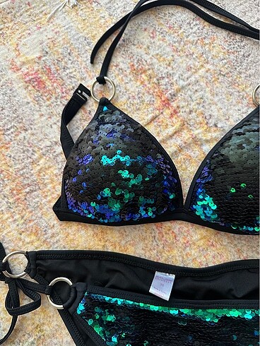 36 Beden Pullu bikini takımı