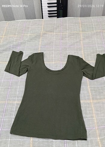 haki Uzun Kollu Tişört - Görsel 5