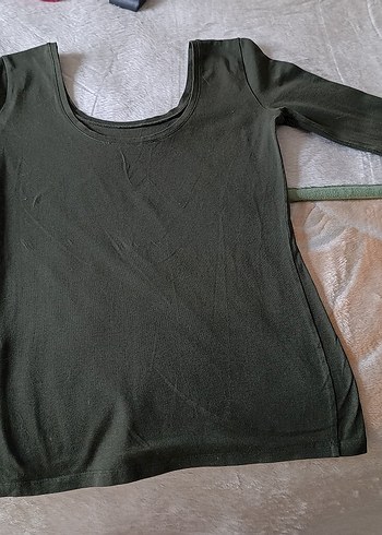 haki Uzun Kollu Tişört - Görsel 2