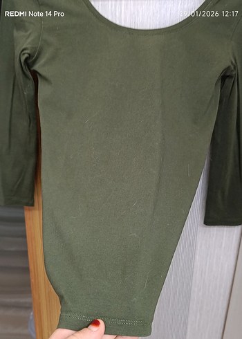 haki Uzun Kollu Tişört - Görsel 7