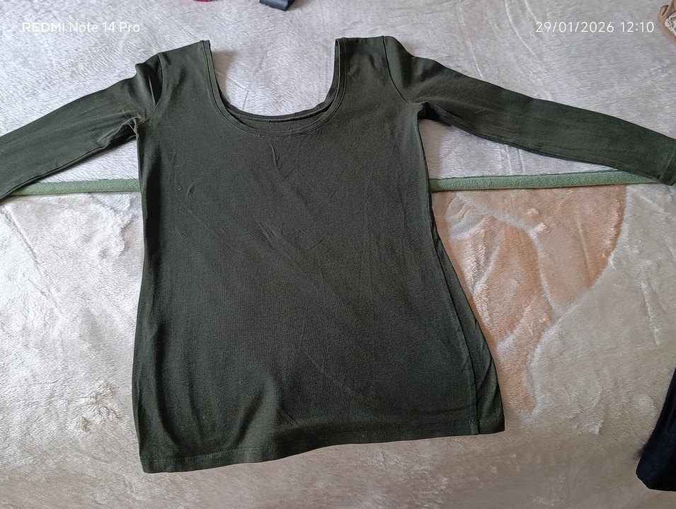 haki Uzun Kollu Tişört - Görsel 2