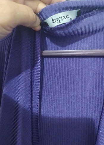 Mor Kadın Uzun Salaş Hırka - Görsel 5