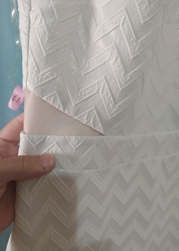 Modern Klasik Beyaz Uzun Abiye Elbise - Görsel 4