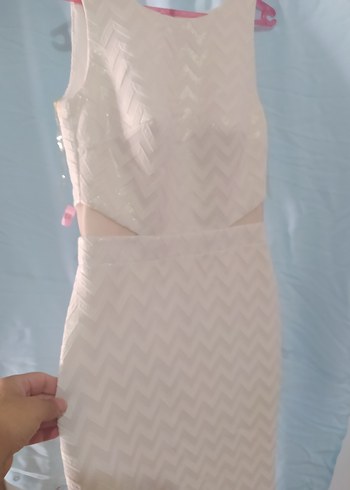 Modern Klasik Beyaz Uzun Abiye Elbise - Görsel 2