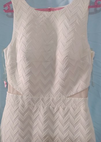 Modern Klasik Beyaz Uzun Abiye Elbise - Görsel 5