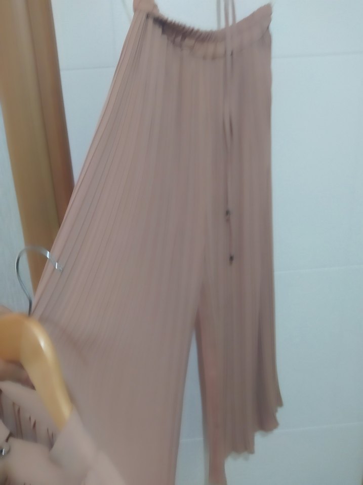 Kadın Bej Piliseli Uzun Kollu Takım - Görsel 3