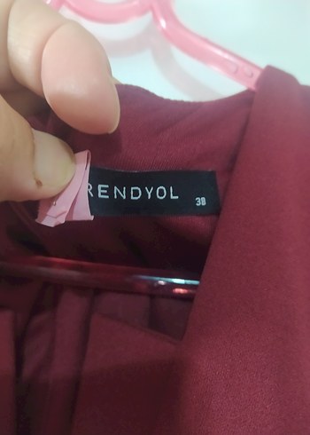 Bordo Kemerli Uzun Abiye Elbise - Görsel 3