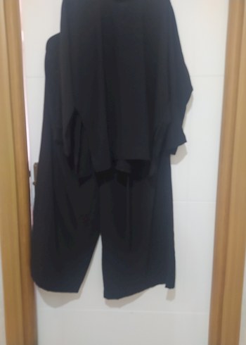 Siyah Kadın Midi Takım, Salaş Kesim - Görsel 13