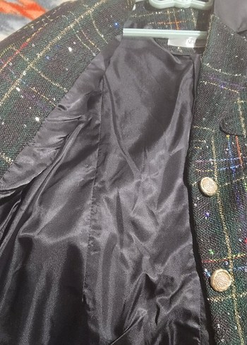 Düğmeli Siyah Kadın Blazer Ceket - Görsel 4