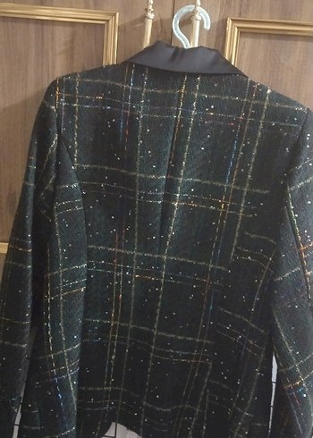 Düğmeli Siyah Kadın Blazer Ceket - Görsel 3