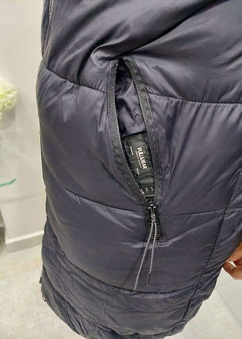 Siyah Kapüşonlu Uzun Kadın Yelek - Görsel 3