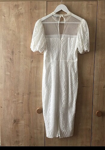 Trendyol & Milla Beyaz vintage elbise