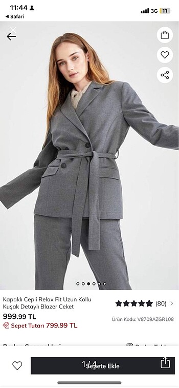 Gri blazer