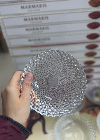 Bej Gri Cam 6'lı Çerezlik Seti - Görsel 3