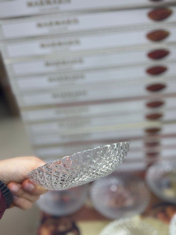 Bej Gri Cam 6'lı Çerezlik Seti - Görsel 2