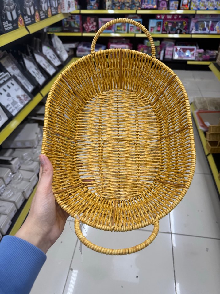 Sarı Hasır Saplı Sepet - Görsel 3