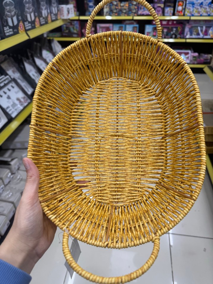 Sarı Hasır Saplı Sepet - Görsel 2