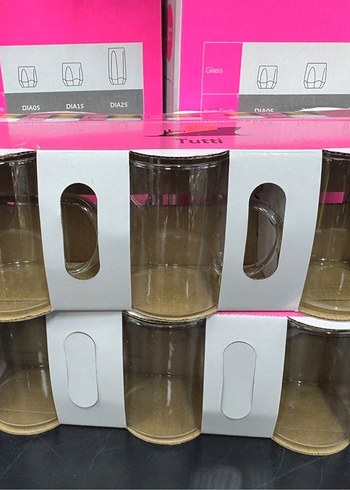 Lizzy Beyaz Şeffaf Cam Kupa - Görsel 2