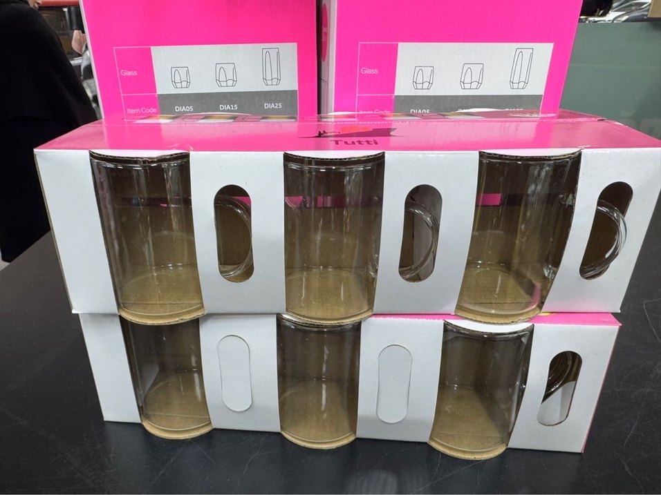 Lizzy Beyaz Şeffaf Cam Kupa - Görsel 2