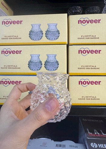 Noveer 6'lı Mavi Baskılı Kahve Yanı Bardak Seti - Görsel 2